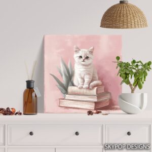 Cat Reading Nook Art