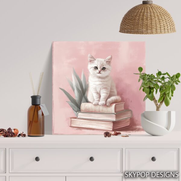 Cat Reading Nook Art