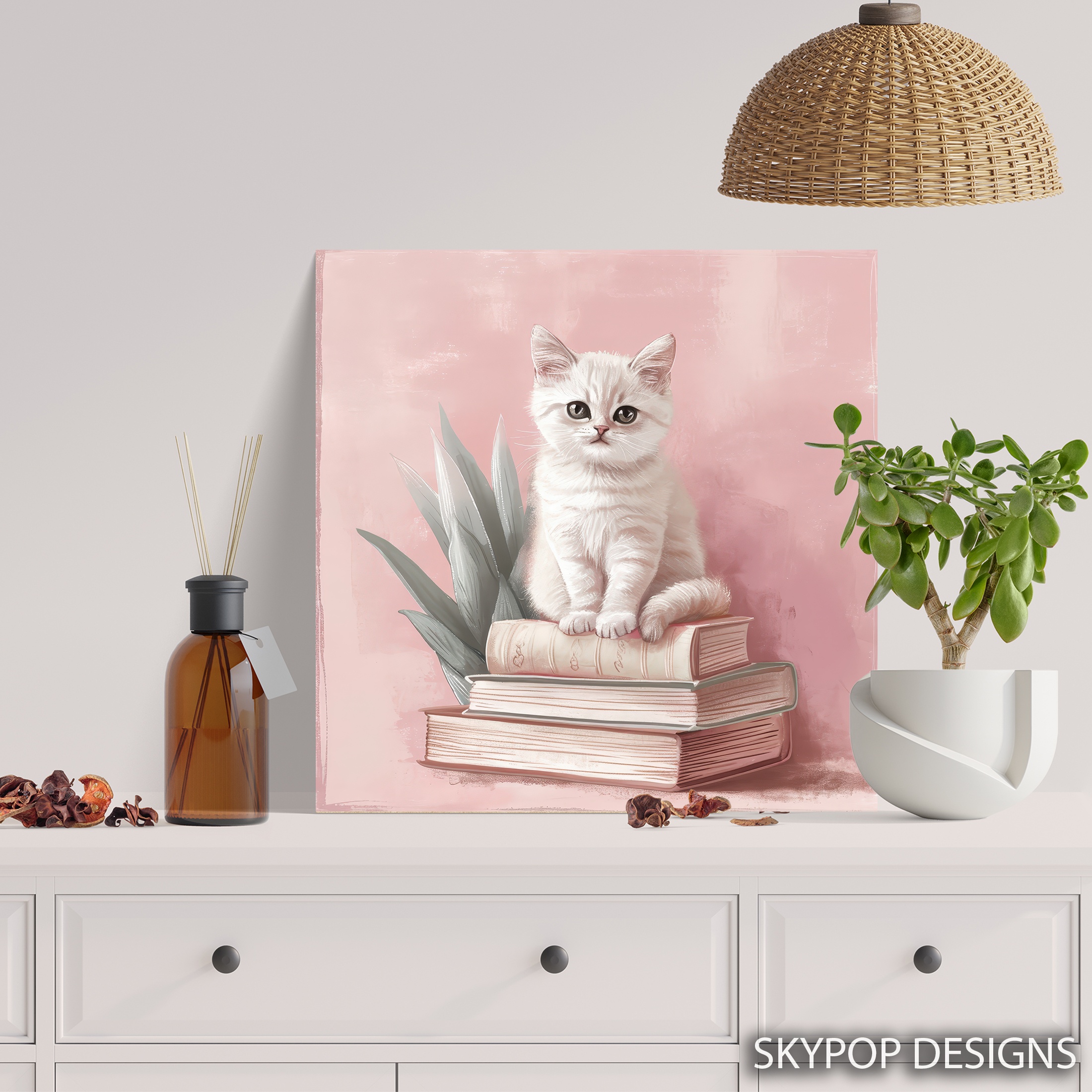 5.jpg Cat Reading Nook Art