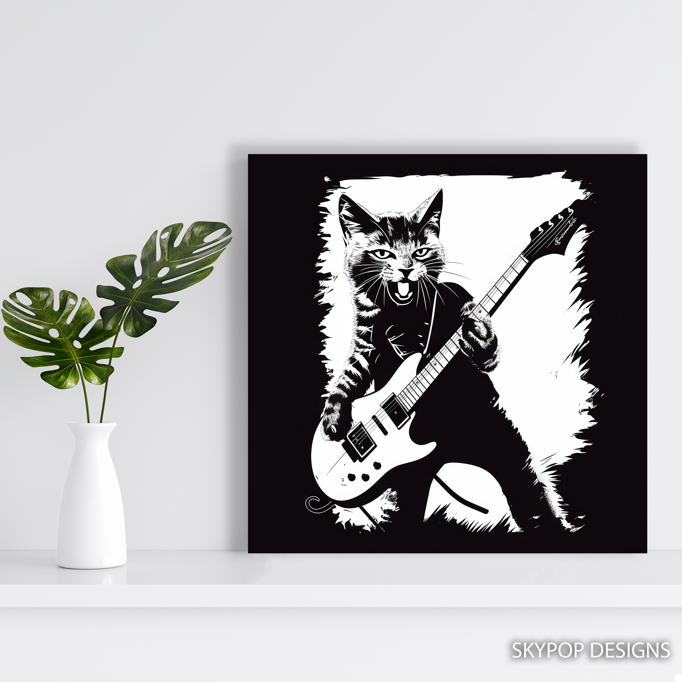 5.jpg Rock Star Cat Guitar Art