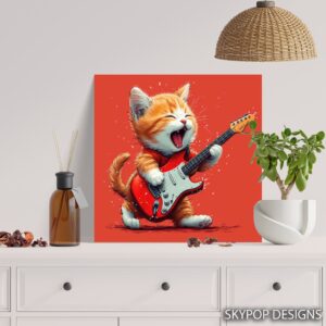 Kitten Guitar Art