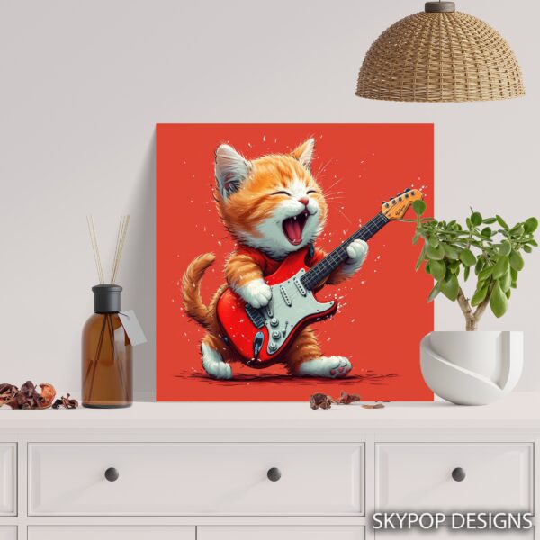 Kitten Guitar Art