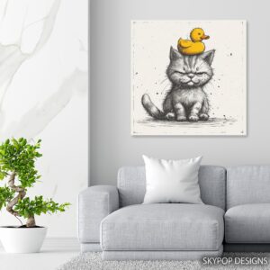 Grumpy Cat with Duck Hat Art