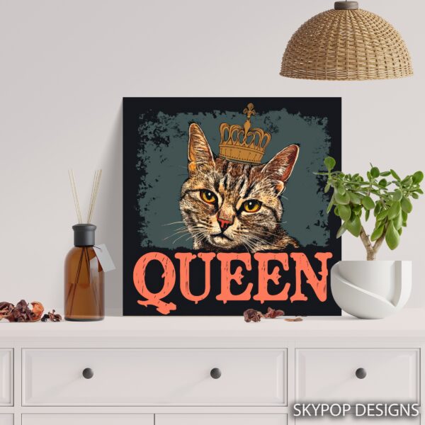 Regal Cat Queen Portrait Art