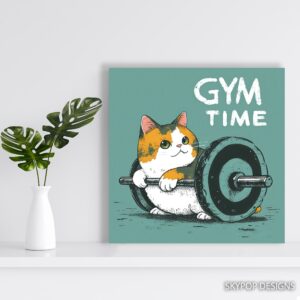 Cat Gym Time Art