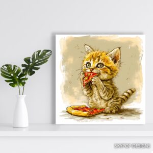 Kitten Pizza Art