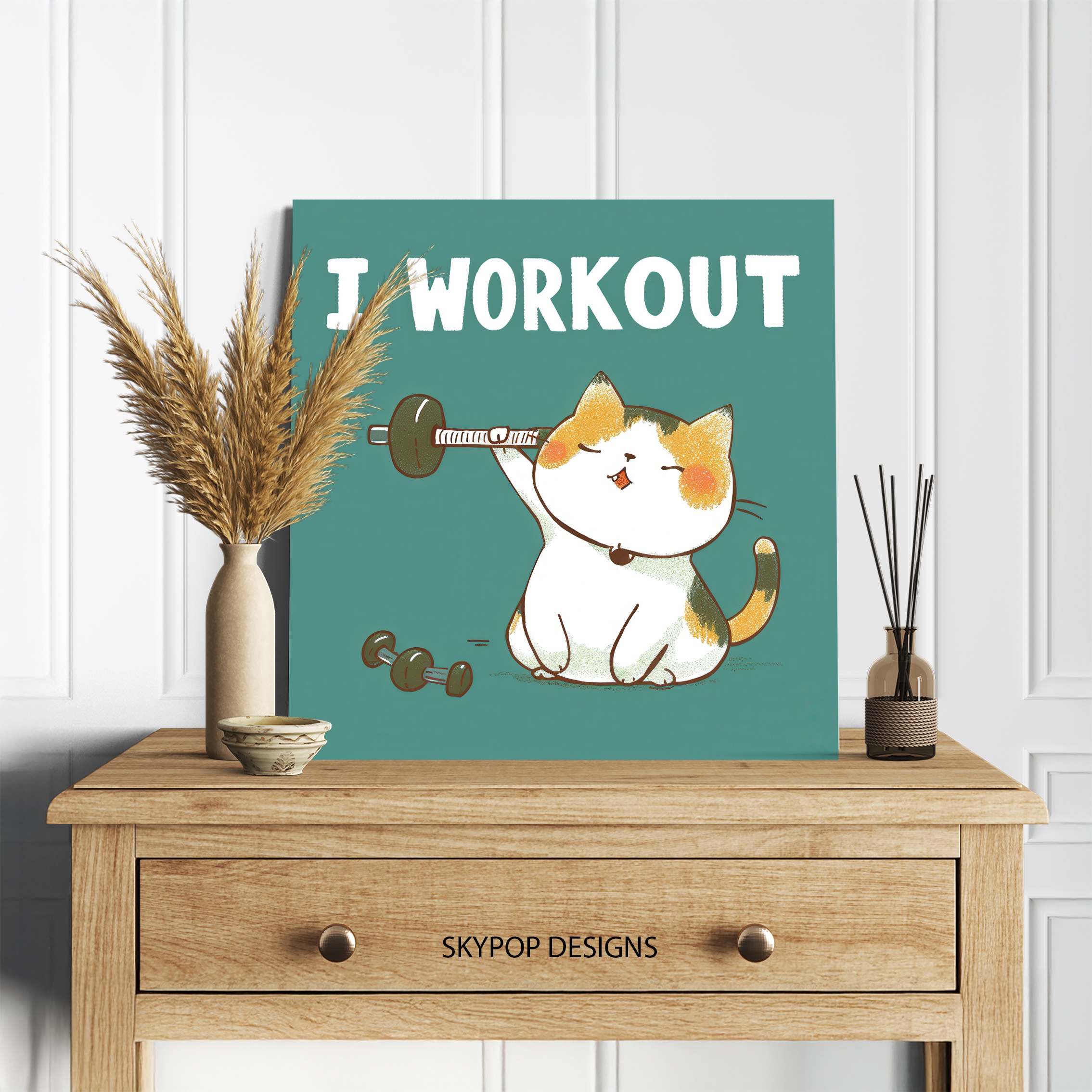 5.jpg Cat Gym Workout Art
