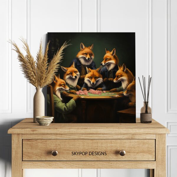 Foxes Poker Night Art