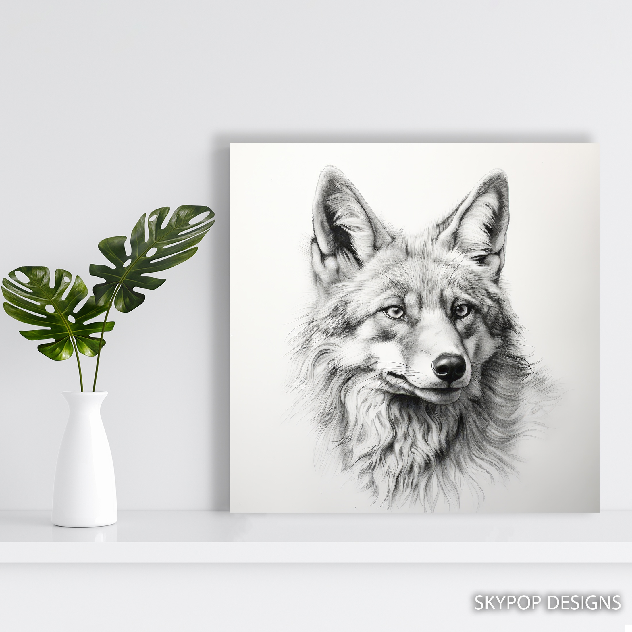 5.jpg Wolf Portrait Art