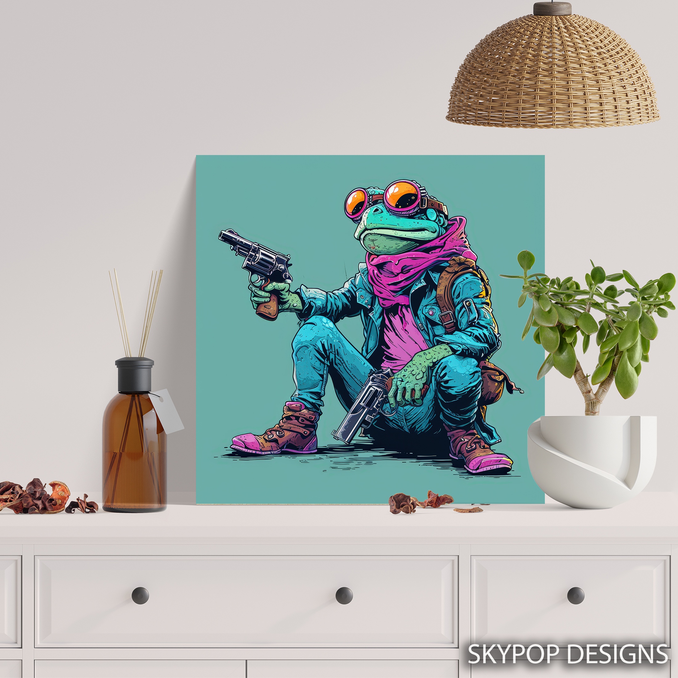 5.jpg Frog Gunslinger Art