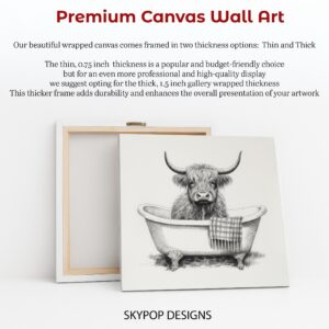 Highland Cow Bath Art