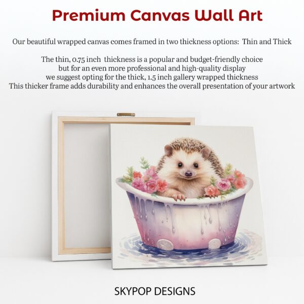 Hedgehog Bathtub Art