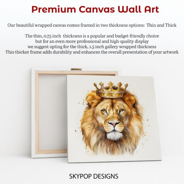 Lion King Crown Art Canvas or Poster