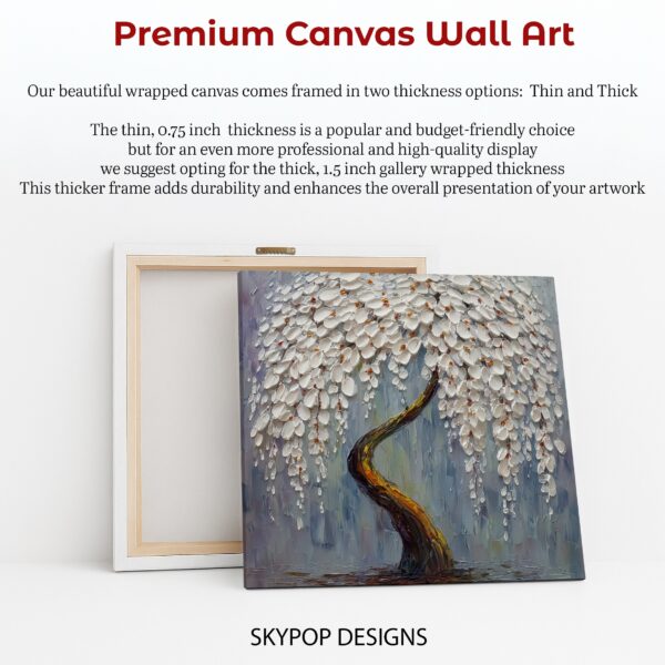 White Blossom Tree Art