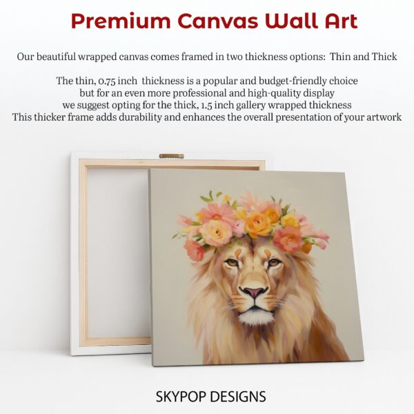 Lion Floral Crown Art