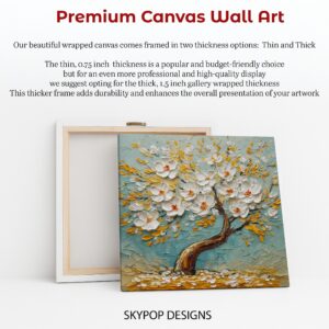 White Blossom Tree Art