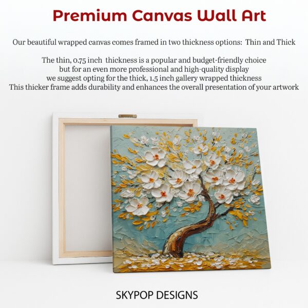 White Blossom Tree Art