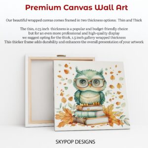 Owl Reading Books Art