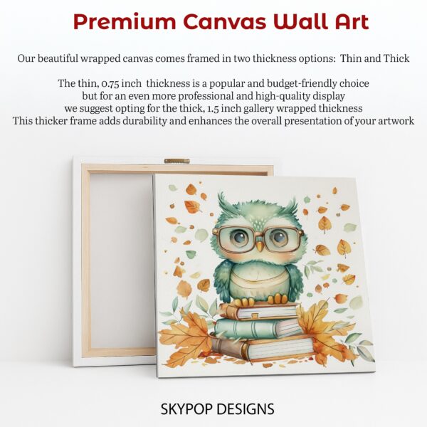 Owl Reading Books Art