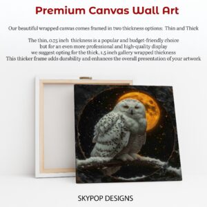 Snowy Owl Moonscape Art