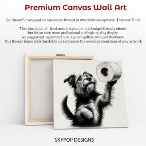 Miniature Schnauzer Toilet Paper Art