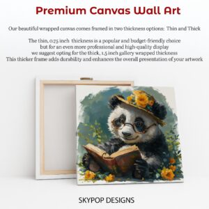 Panda Reading Book Art