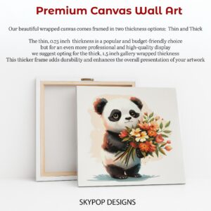 Panda Flower Bouquet Art