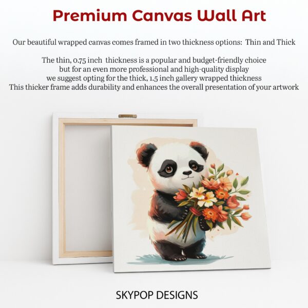 Panda Flower Bouquet Art