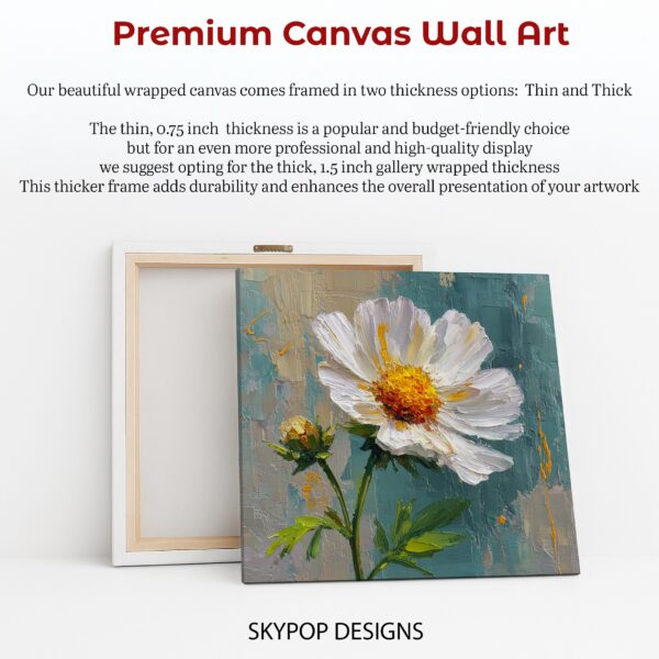 White Daisy Bloom Art
