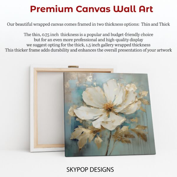 Golden Bloom Abstract Art