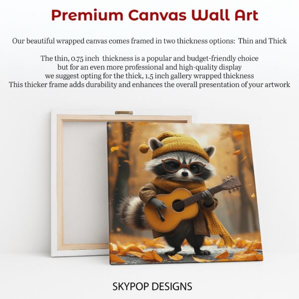 Raccoon Guitar Art