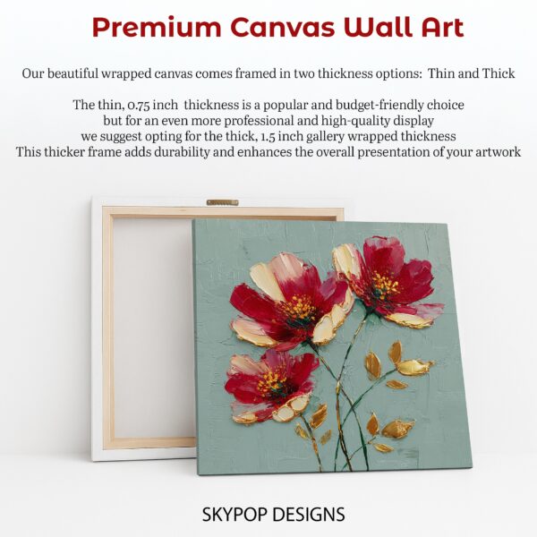Red Floral Art