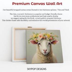 Sheep Flower Crown Art