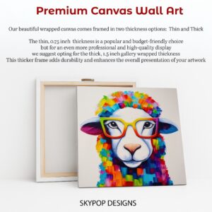 Sheep Reading Glasses Art
