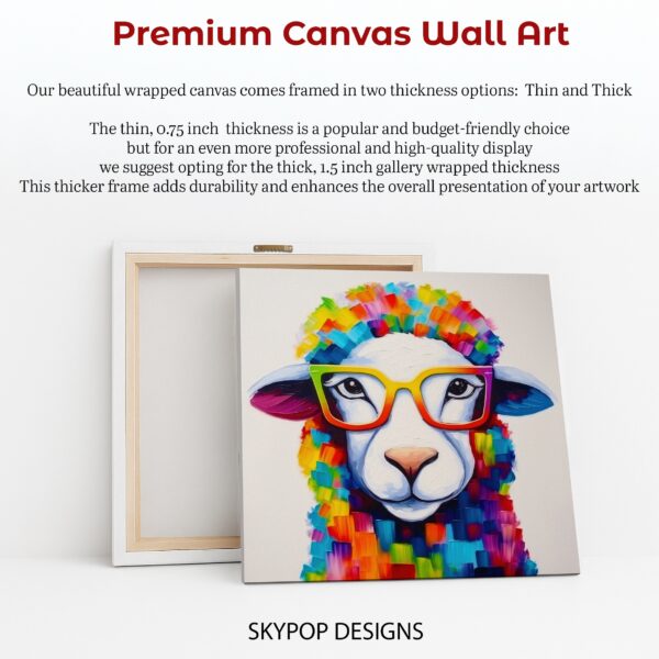 Sheep Reading Glasses Art
