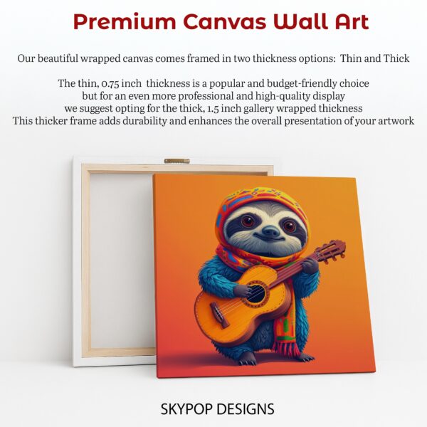Sloth Jamming Out Art