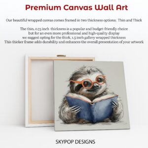Sloth Bookworm Art