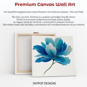 Blue Peony Bloom Art
