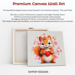 Squirrel Holding Heart Art