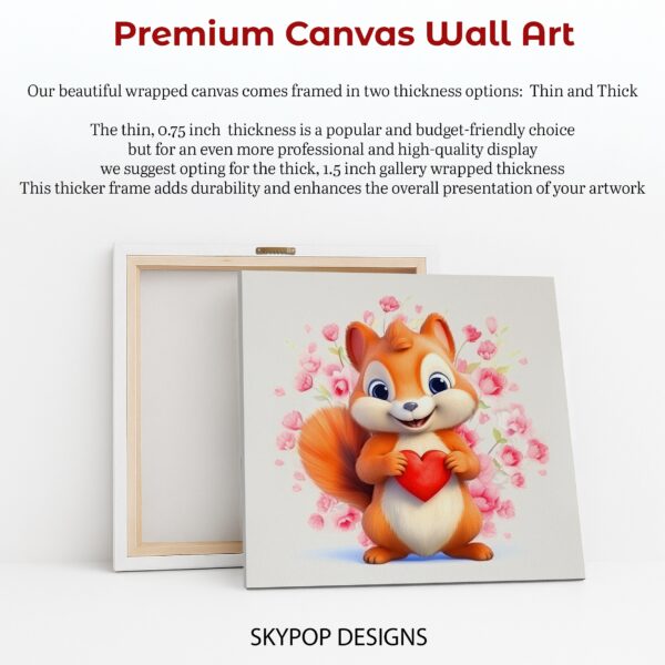 Squirrel Holding Heart Art