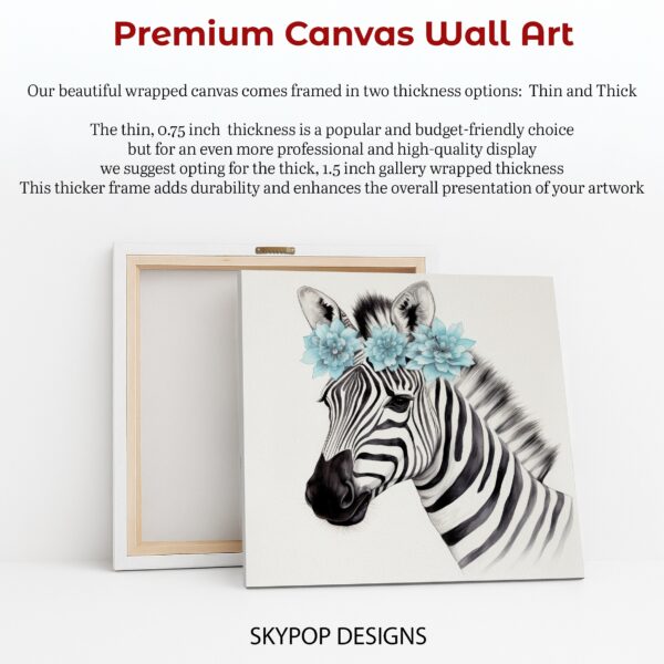 Floral Zebra Art