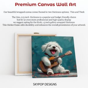 Shih Tzu Dog Guitar Art