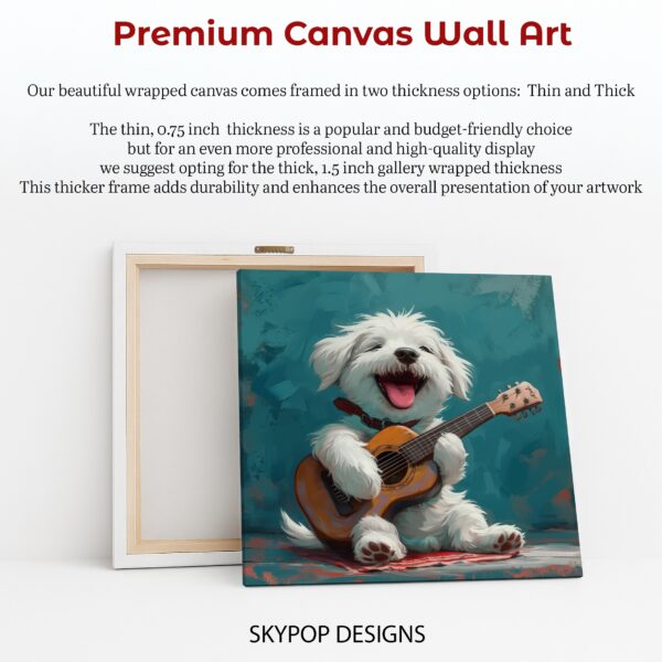 Shih Tzu Dog Guitar Art