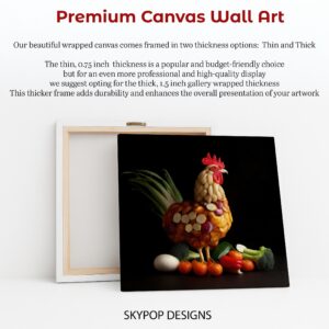Rooster Vegetable Art