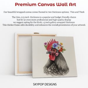 Rooster Flower Crown Art