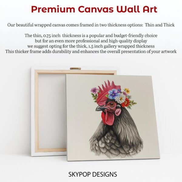 Rooster Flower Crown Art