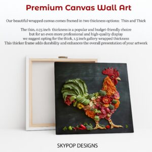 Rooster Vegetable Art