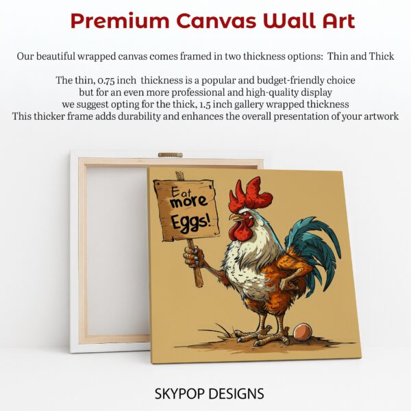 Rooster Says Eat More Eggs Art