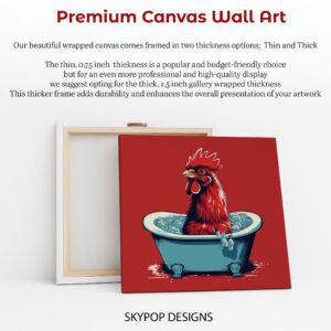 Rooster Bath Time Art
