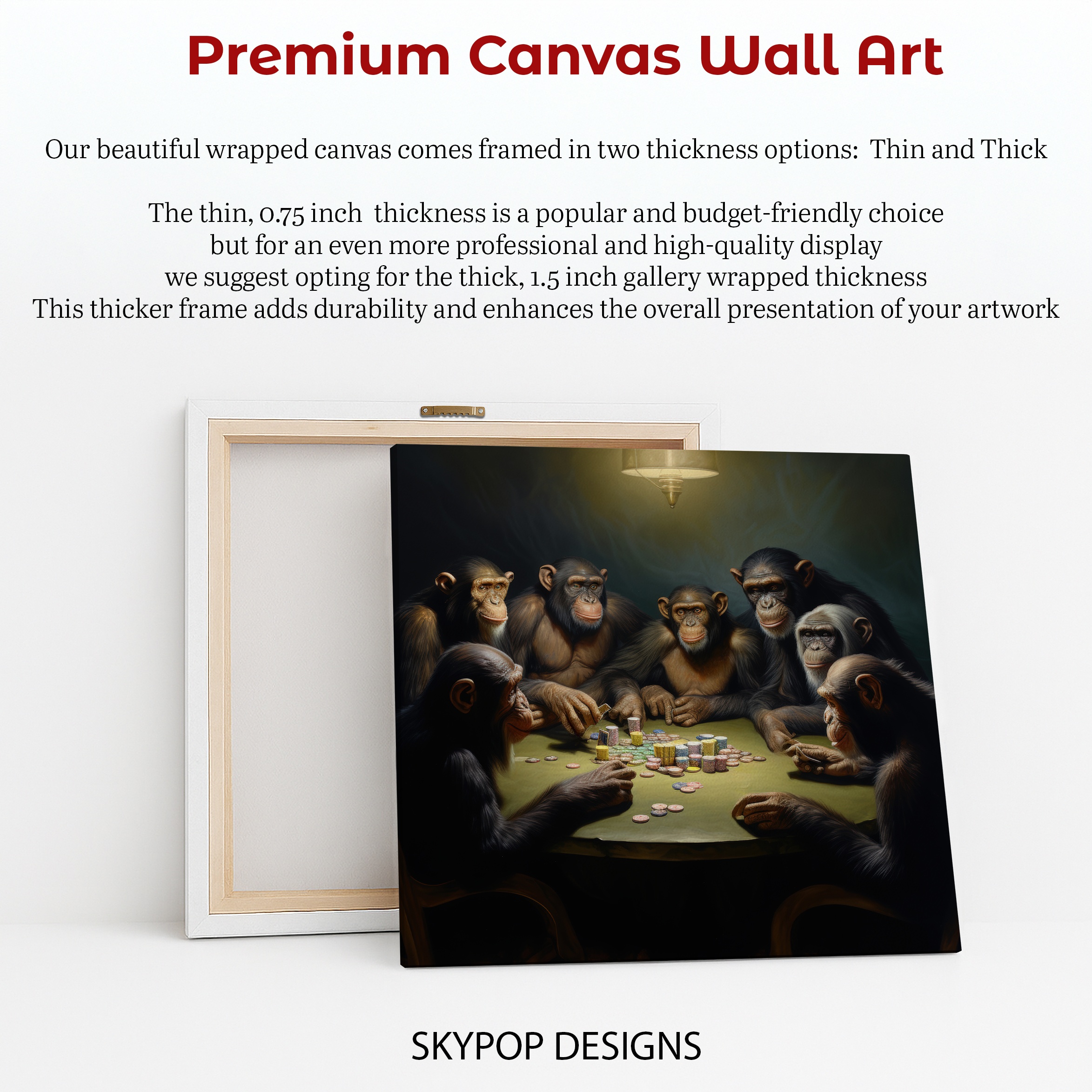 6.jpg Chimpanzee Poker Night Art